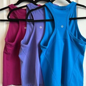 3 lululemon athletica Women's Tank Tops - Blue, Purple, Magenta Purple